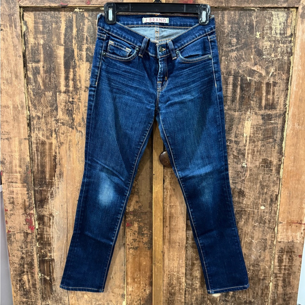 J BRAND WOMENS JEANS STRAIGHT LEG LIKE NEW 25 DARK DENIM - Picture 2 of 9